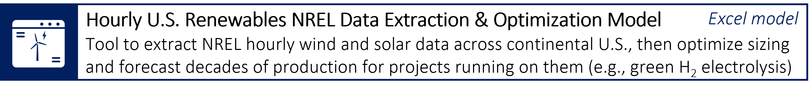 Banner - NREL Renewables Data Model